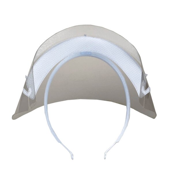 Disposable face shield, topdown